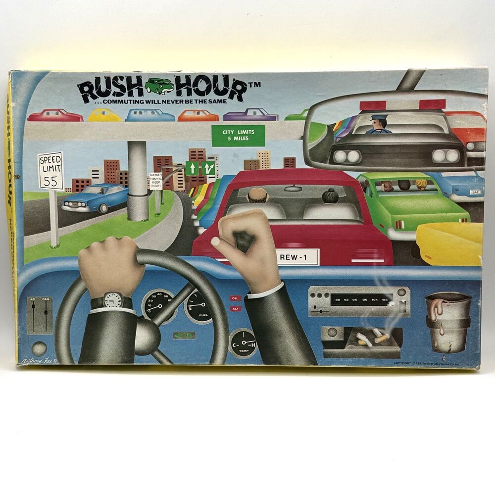 Rush Hour Board Game (1981, Everyday Game Co.) Commuting Will Never Be The Same